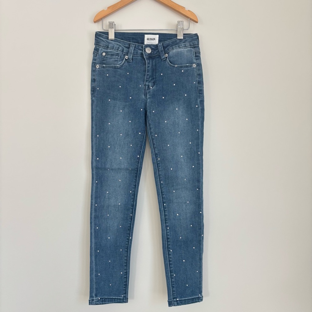 Hudson Rhinestone Skinny Jeans Girls 10
